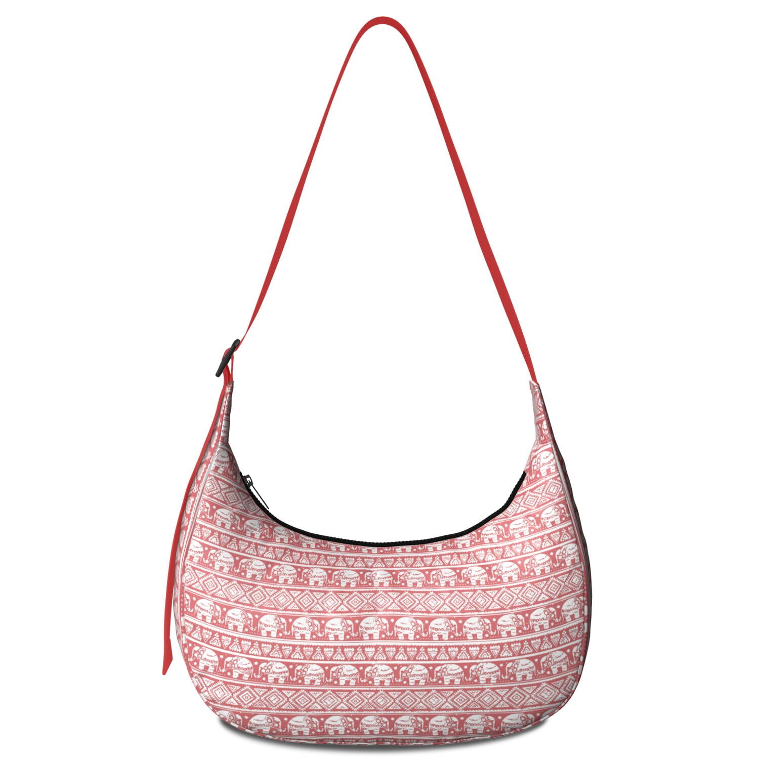 Fashion Shoulder Bag for Women – Lightweight & Durable, Trendy Yet Practical, Elephant and Paisley Design, Bohemian Mandala Style, Retro Ethnic Pattern Tote