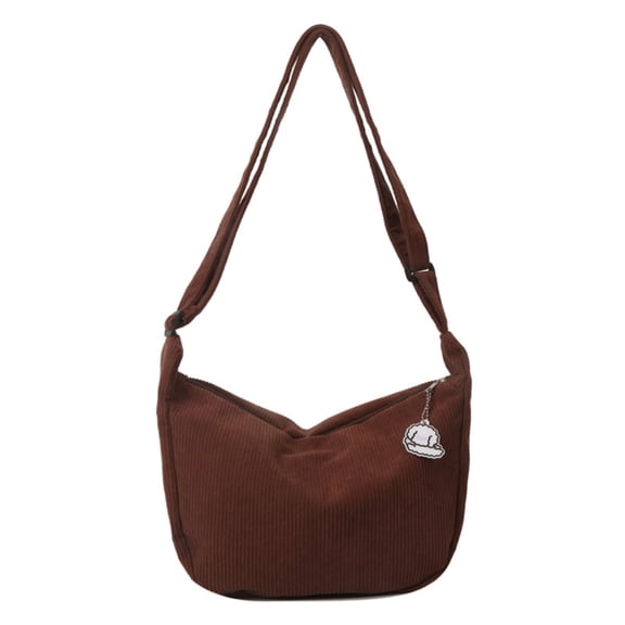 Fashion Shoulder Bags Versatile Trendy Bag for Teen Student Girl Corduroy Bag