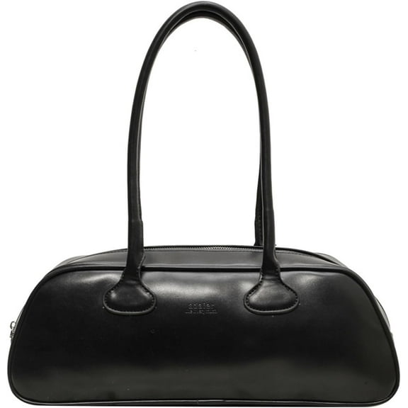 Fashion Shoulder bag for Women Retro Top Handle Handbag PU Leather Commuting Bag Bowler Purse East West Bag