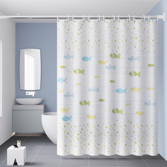 Fashion Shower Curtain with Hooks Waterproof Shower Curtains for Bathroom Water Drops Pattern Machine Washable Small Farmhouse Shower Curtain for Home Bath Room Accessories