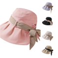thumbnail image 1 of Fashion Side Bow Decor Bucket Hat Large Brim Anti‑UV Sun‑Shade Hat Lightweight Foldable Ladies Daily Vacation Head‑Accessory, 1 of 3