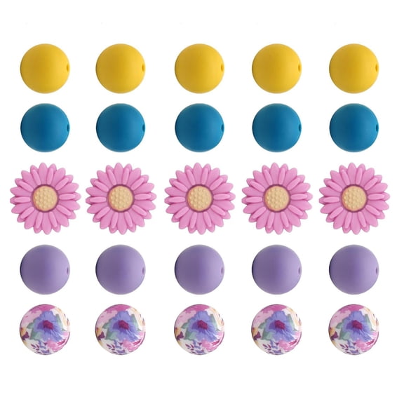 Fashion Silicone Beads Set for Keychain Making Trendy Colors Shapes and Styles to Craft Accessories