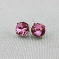 thumbnail image 1 of Fashion Silver Plated 1.5cm Glass Crystal Dot Studs Facted Round Stud Earrings, 1 of 9