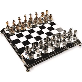Fashion Silver-Plated And Gold-Plated Crystal Chess Set (10.69 X 10.69) Made In China gl5797