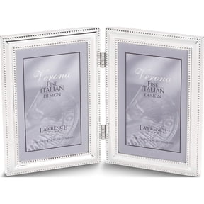 Fashion Silver-Plated Beaded Edge Double 4X6 Photo Frame Made In China gp5948