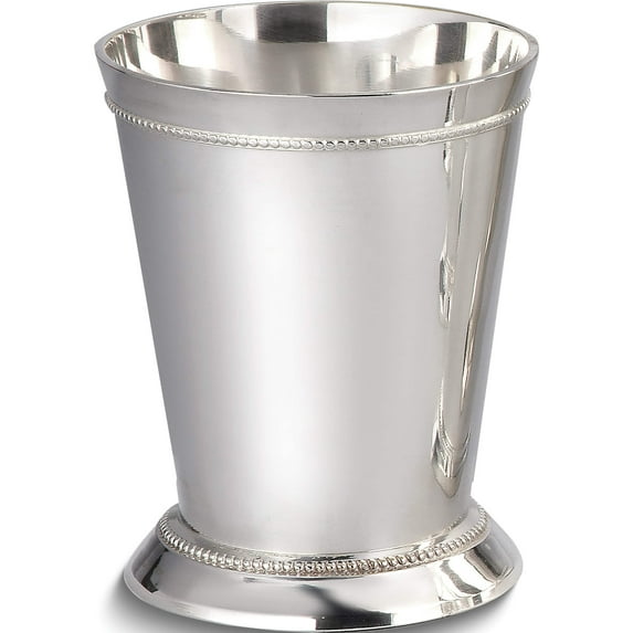Fashion Silver-Plated Beaded Mint Julep Cup (3 X 3) Made In India gl2179