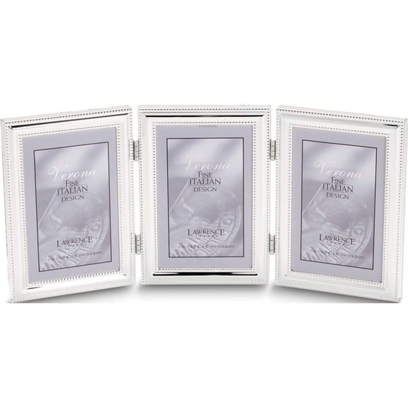 Fashion Silver-Plated Beaded Triple 4X6 Photo Frame Made In China gp5949