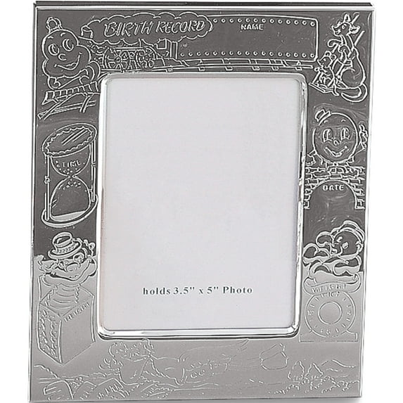 Fashion Silver-Plated Birth Record 3.5X5 Photo Frame (5.5 X 6.5) Made In China gp571