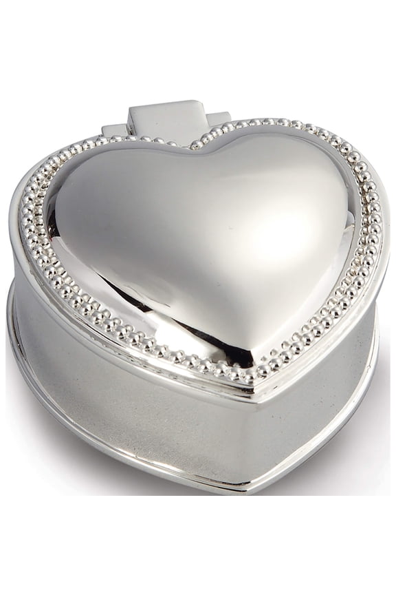 Fashion Silver-Plated Heart Jewelry Box (2.75 X 2.75) Made In China gl932