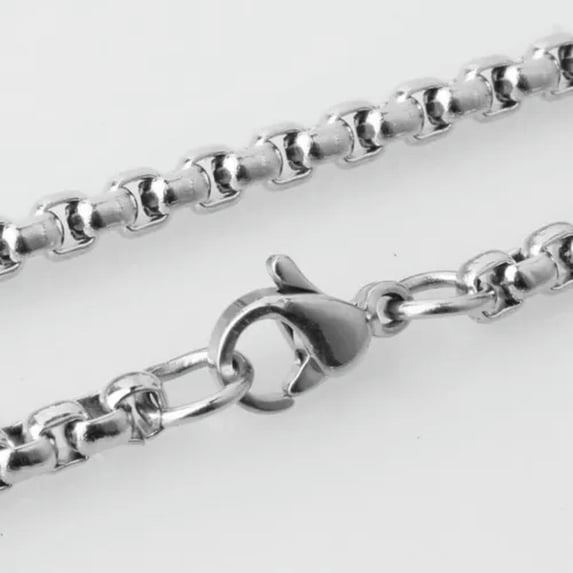 Fashion Silver Stainless Steel Rolo Link Chain Men Women Necklace Or Bracelet