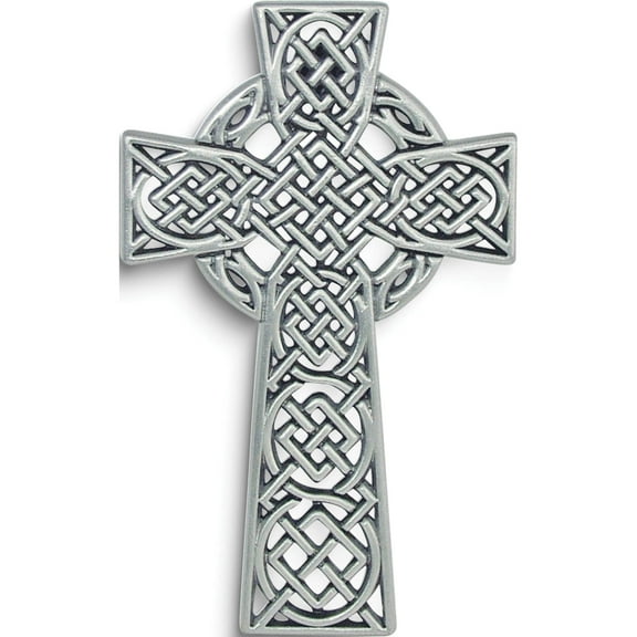 Fashion Silver-Tone Celtic Cross Wall Plaque (5 X 3) Made In El Salvador gm17336