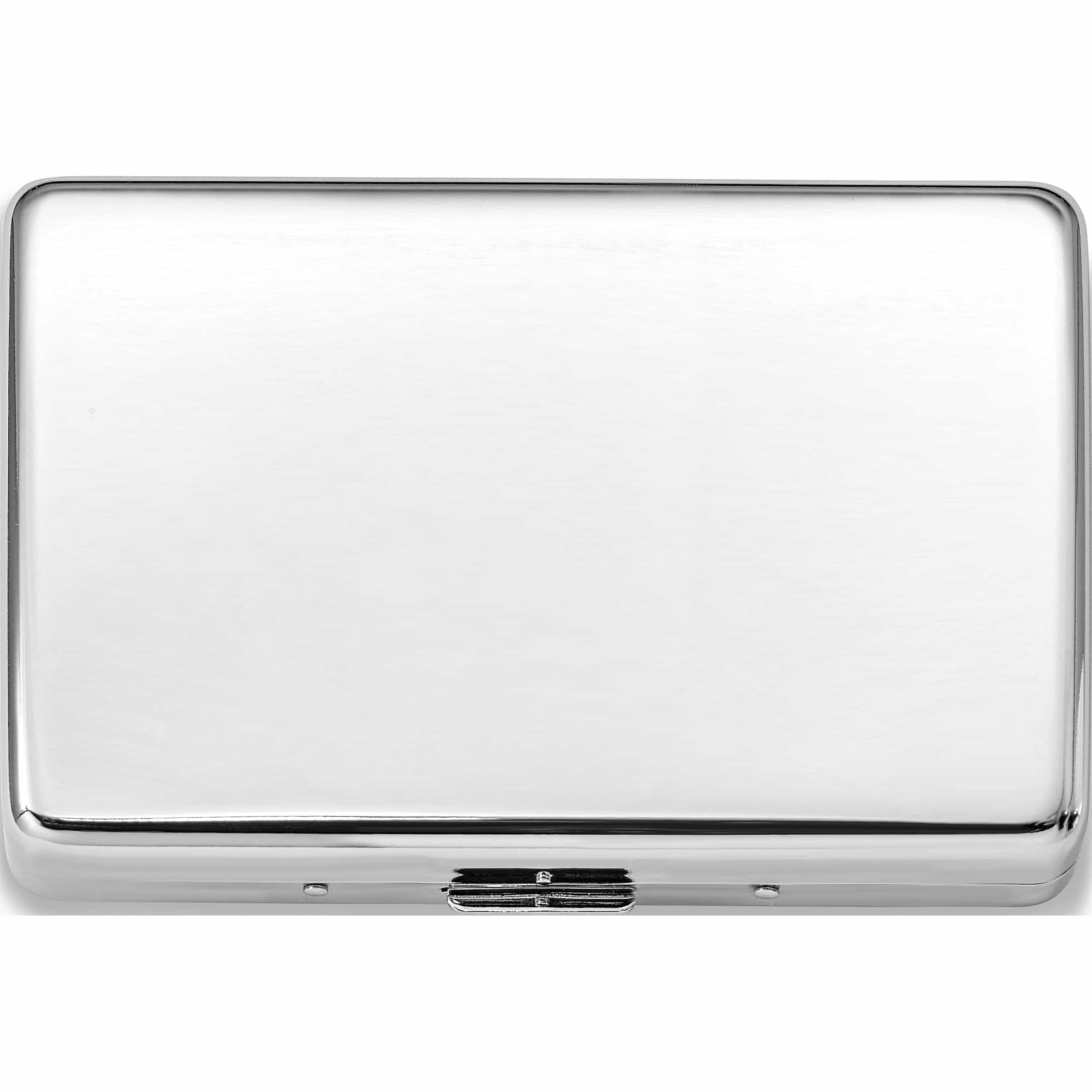 Fashion Silver-Tone Plain (Holds 16) Multi-Use/Cigarette Case (4 X 3) Made In China -Jewelry By Sweet Pea