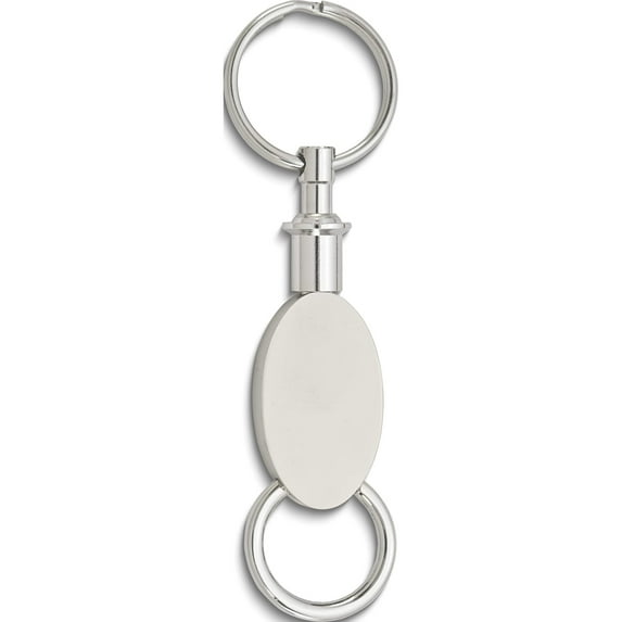 Fashion Silver-Tone Valet Key Ring (0.75 X 4) Made In China gm4937