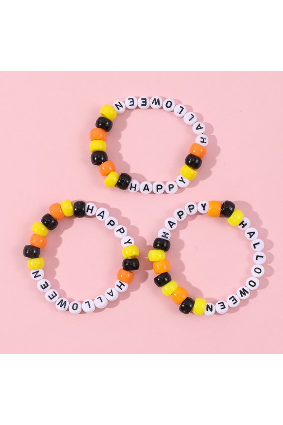 Fashion Simple Acrylic Letter Bead Bracelet