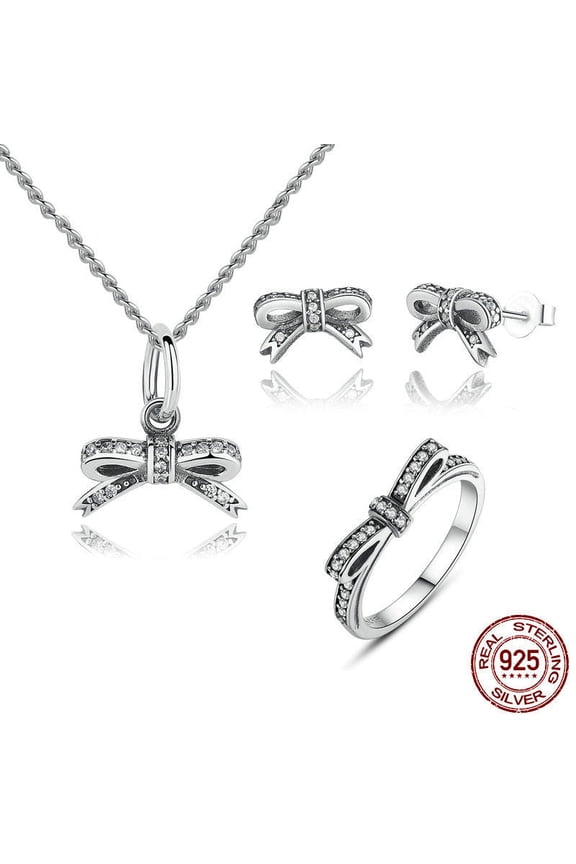 Fashion Simple Bow S925 Silver Ring