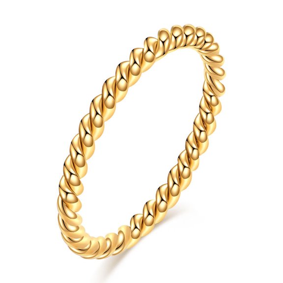 Fashion Simple Bread Thread Personality Round Three-color Stitching Ring Titanium Steel Ring