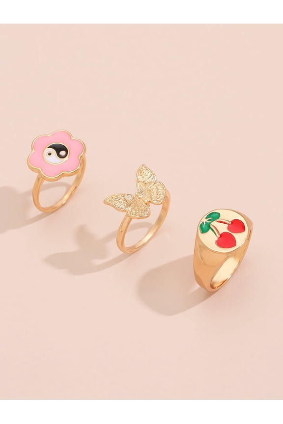 Womens Fashion Rings Set Irregular Trendy Rings For Women Zinc Alloy Electroplated Ring Set Elegant Daily Wear