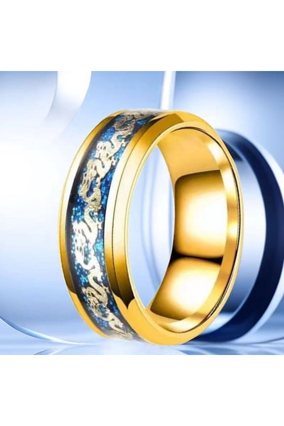 Unisex Titanium Steel Ring with Chinese Dragon Design Geometric Ring for Men and Women Everyday Jewelry Special
