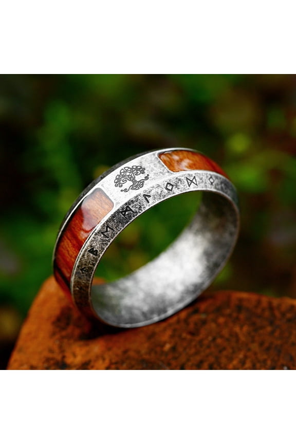 Fashion Simple Titanium Steel Lucky Tree Ring