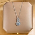 thumbnail image 1 of Fashion Moissanite Necklace Hollow Gourd Pendant Women Stylish Collarbone Chain Trendy Jewelry Accessory for Daily Wear, 1 of 6