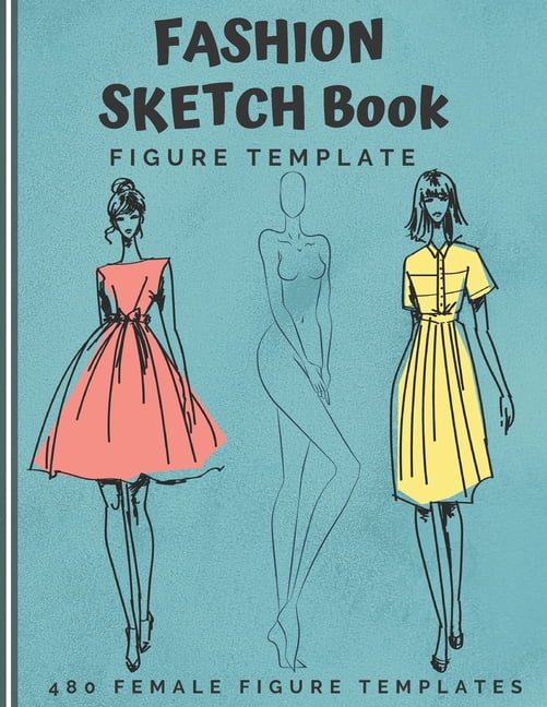 template dress design 062-Side-pose-Free-Fashion-Figure-Croqui-Template-vector