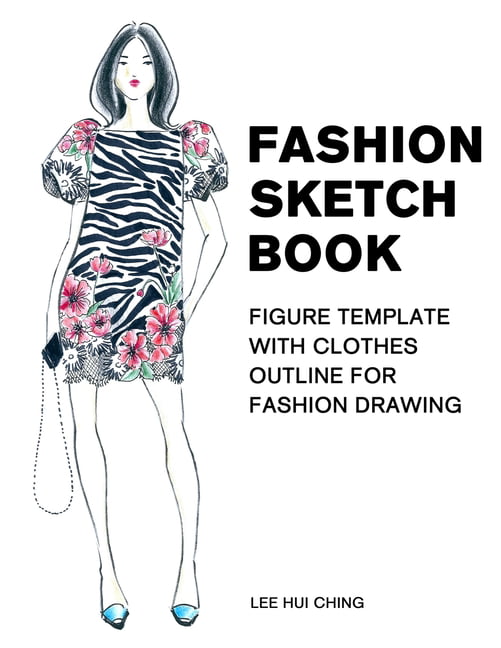 Fashion sketchbook With Figure Templates: Large Female Figure Template  Fashion Drawing Book, Fashion illustration