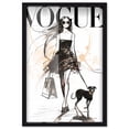 thumbnail image 1 of Fashion Sketch Cover Sepia Shadowbox Print Fashion Art by Art Remedy, Black Frame, 24 x 36, 1 of 6