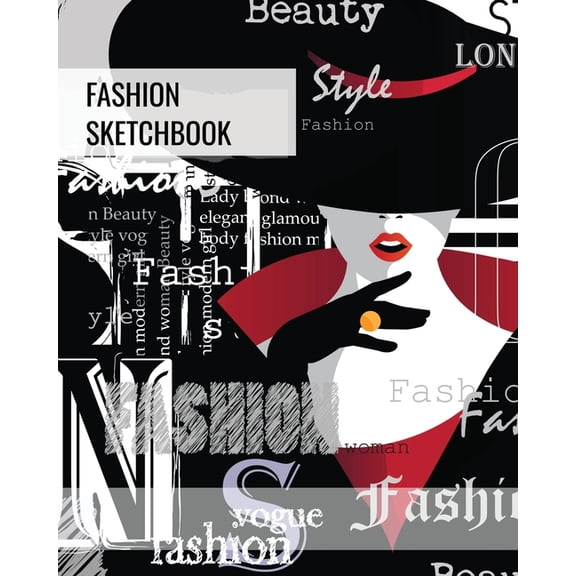 Fashion Sketchbook: Blank Female Figure Templates To Design & Create, Drawing & Sketching, Artist, Fashionista &, (Paperback)