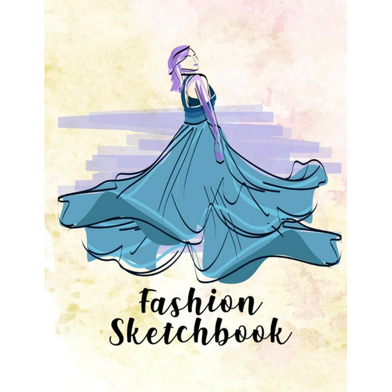 Fashion Sketchbook : Fashion Design Sketch Book with Silhouette Figure  Templates (Glam) (Paperback) 