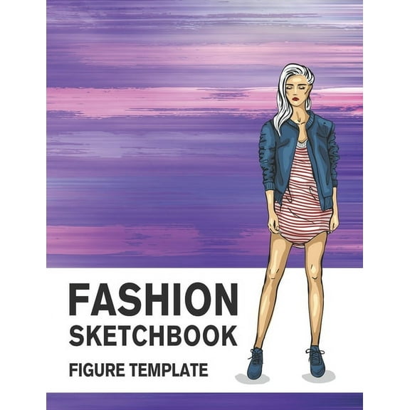 Fashion Sketchbook with Female Figure Te Fashion Sketchbook Figure Template: 430 Large Female Figure Template for Easily Sketching Your Fashion Design Styles and, Book 2, (Paperback)