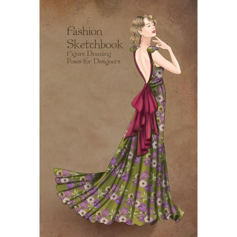 FASHION Sketchbook/Journal: Alternate lined and blank pages - Mannequin  templates for designing your own fashions - Cover 1920s vintage fashion vo  (Paperback)