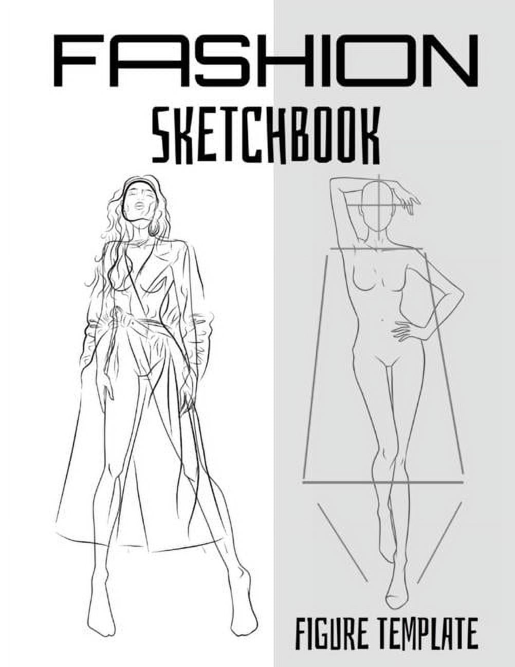 Fashion Sketchbook Figure Drawing Poses for Designers: Small sized  sketchbook with fashion sketch te by Fashion Template Sketchbooks -  Porchlight Book Company