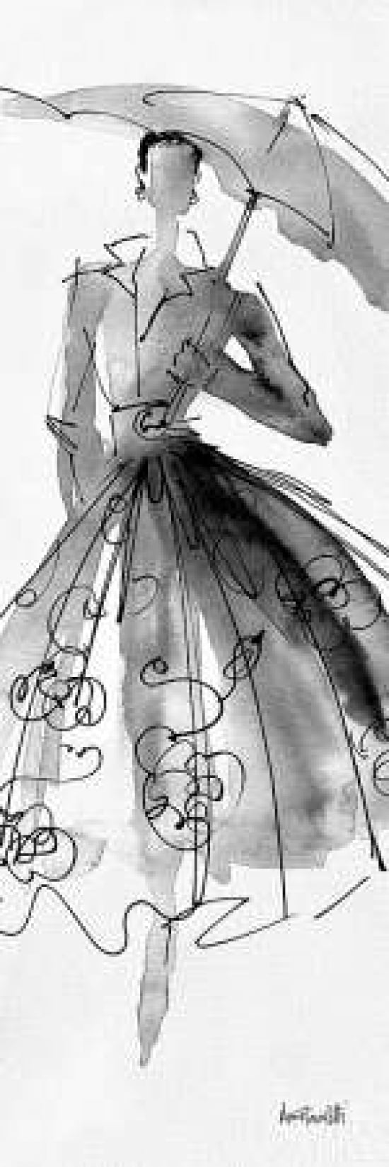 Fashion Sketchbook VI Canvas Art - Anne Tavoletti (12 x 36)