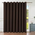 thumbnail image 1 of Fashion Sliding Door Curtain 180 X 96 Inches, Wide Thermal Blackout Curtains Room Darkening Room Divider Window Drape, 1 Panel, Brown, 96 Length X Wide 180, 1 of 6