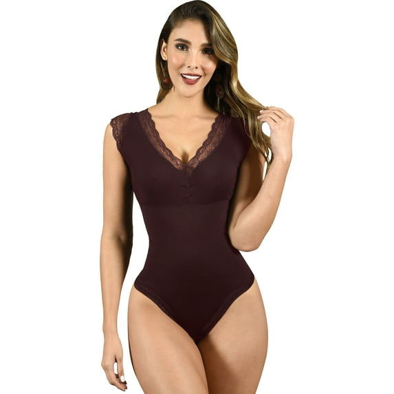 Fashion Slimming Bodysuit Thong Panty Blouse Girdle Fajas Colombianas Reductoras Moldeadoras Blusa 708W by Fiorella Shapewear
