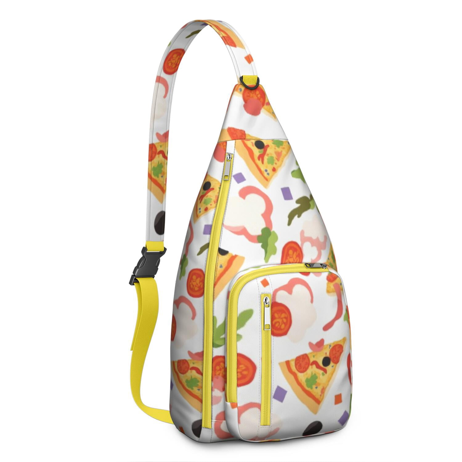 Fashion Sling Backpack Pizza Crossbody Bag for Travel Adjustable Lightweight Travel Hiking Casual Daypack for Young People