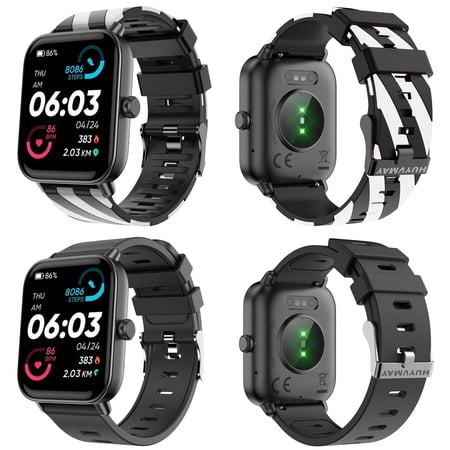 Fashion Smartwatch for Men Women, Alexa Built-in 1.8” HD Smart Watch(Make/Answer Call), 2 Watch Bands, 100+ Sports Modes, Pedometer, IP68 Waterproof Fitness Watch for iOS Android