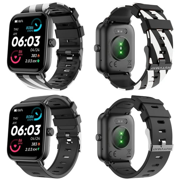 Fashion Smartwatch for Men Women, Alexa Built-in 1.8” HD Smart Watch(Make/Answer Call), 2 Watch Bands, 100+ Sports Modes, Pedometer, IP68 Waterproof Fitness Watch for iOS Android