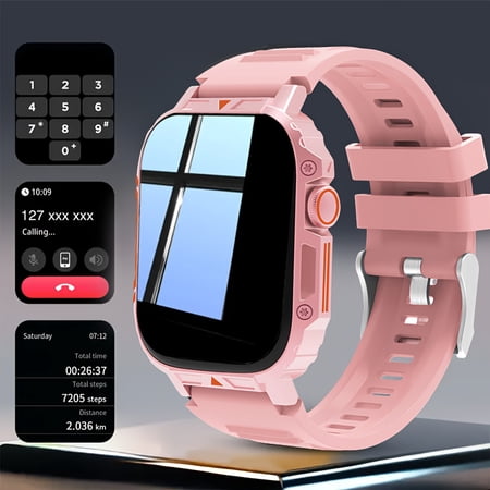 [Fashion Smartwatch] Smartwatch 2026| Full Touch Screen | Wireless Calling, Step Counting, Music Control, Multiple Watch Faces, Alarm | Compatible with iPhone & Android | Perfect Holiday Gift (Black)