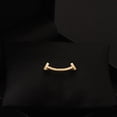thumbnail image 1 of Fashion Smile Brooches for Women Metal Anti-glare V neck Lapel Pin Fixed Clothes Pins Sweater Coat Clothing Jewelry Accessories, 1 of 7