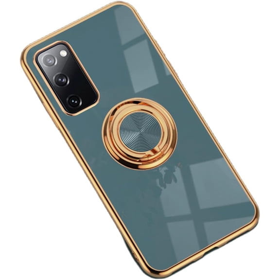 Fashion Smooth Slim TPU Phone case with Finger Ring Holder for Samsung Galaxy Note 20 10 9 Ultra Pro Back Cover Popular Comfortable Durable Anti-Scratch Bumper(Blue,Note 10 Pro)
