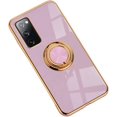 thumbnail image 1 of Fashion Smooth Slim TPU Phone case with Finger Ring Holder for Samsung Galaxy S23 S22 S21 S20 S10 Ultra Plus FE Back Cover Full Camera Protection Anti-Scratch Bumper(Purple,S20), 1 of 8