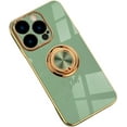 thumbnail image 1 of Fashion Smooth Slim TPU Phone case with Ring Holder for iPhone 14 13 12 11 8 7 X XS XR Plus Pro Max Mini Back Cover Full Camera Protection Anti-Scratch Bumper(Cyan,12 Mini), 1 of 7