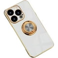 thumbnail image 1 of Fashion Smooth Slim TPU Phone case with Ring Holder for iPhone 14 13 12 11 8 7 X XS XR Plus Pro Max Mini Back Cover Full Camera Protection Anti-Scratch Bumper(White,11), 1 of 8