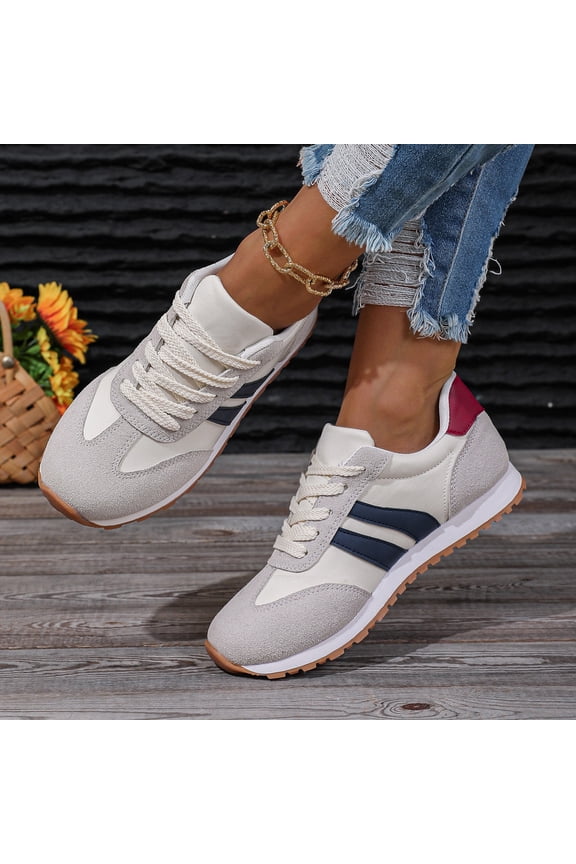 Fashion Sneakers for Women, Casual Walking Sneakers for Women, Genuine Leather Chunky Platform Retro Sneakers, Comfortable Non-Slip Tennis Running Shoes