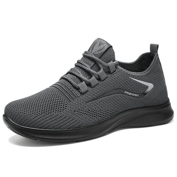 Fashion Sneakers for Men, Lightweight Breathable Walking Shoes for Men, Casual Comfortable Mens Running Shoes Athletic Jogging Gym, Grey