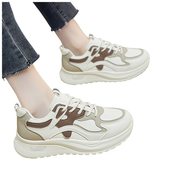 Fashion Sneakers for Women 2025 Comfortable Casual Platform Walking Workout Sport Tennis Dad Shoes