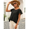 thumbnail image 1 of Fashion Soft Breathable Back Bow Summer Blouse, 1 of 4