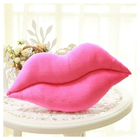 Fashion Soft Plush Lip Shaped Throw Pillow Cushion for Girlfriend Lover Pink Lips 30 cm