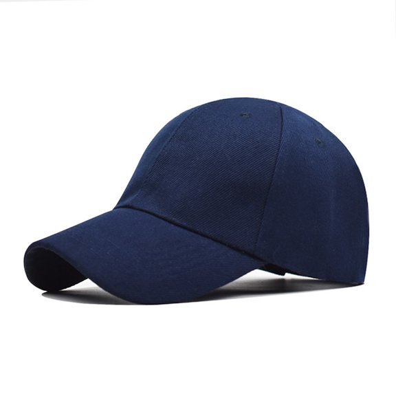 Fashion Solid Color Curved Brim Baseball Cap for Men and Women, Unisex Adjustable Sun Shade Peaked Hat for Outdoor Sports and Casual Wear Navy